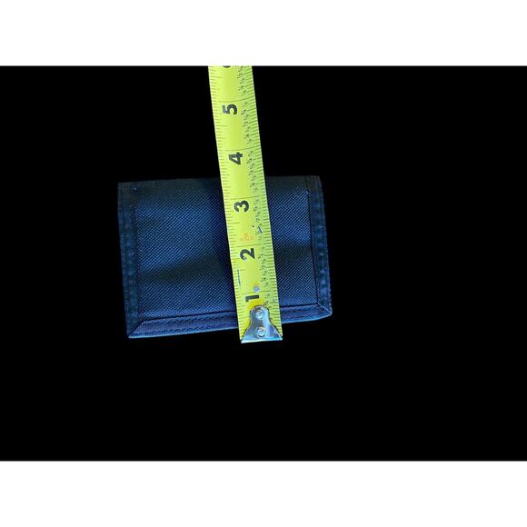 Black Watch Plaid Lined Wallet Black Nylon Vintage 80s 90s Mens Bi Fold - Picture 9 of 9